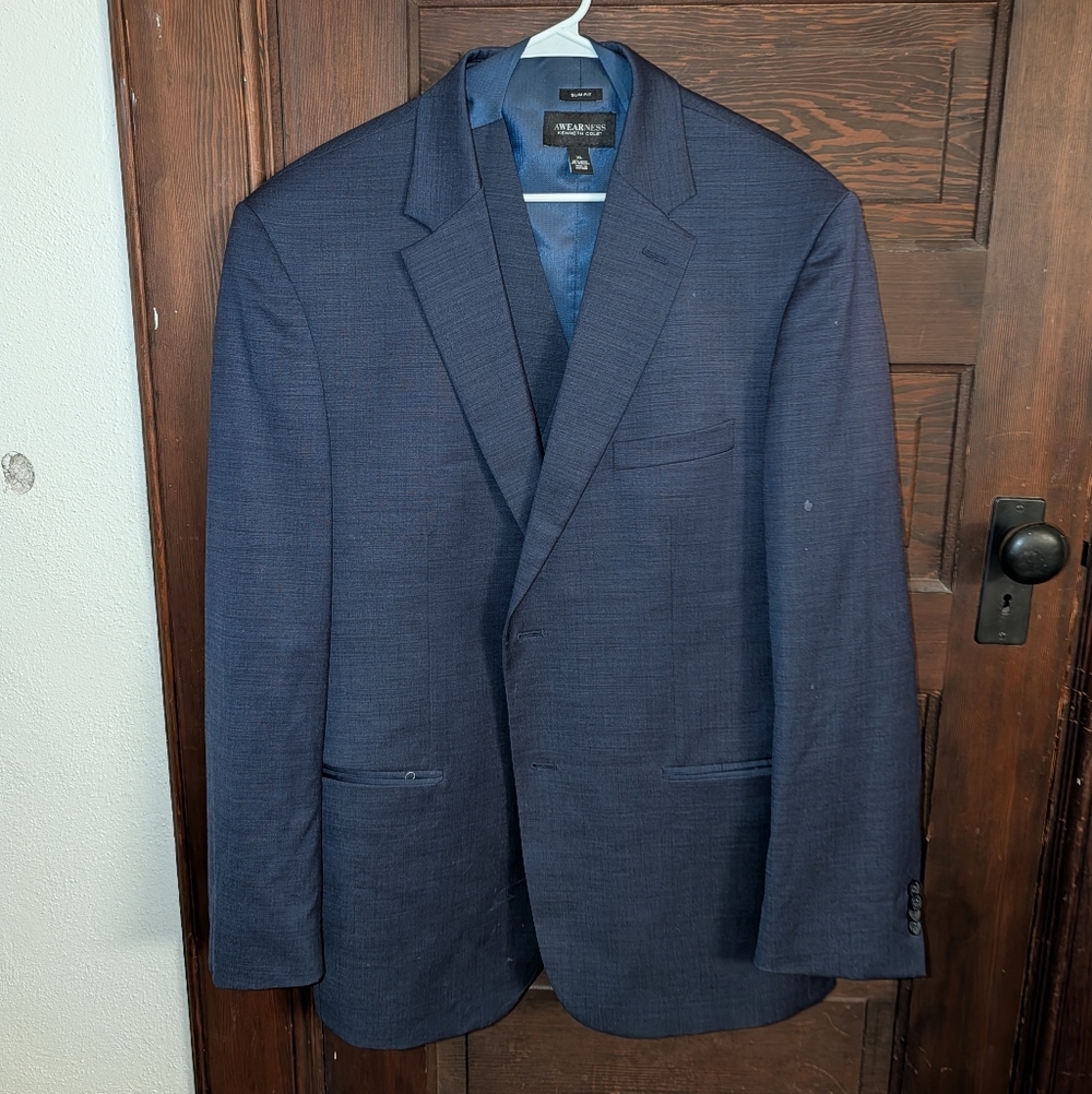 Kenneth Cole Mens Classic Blue Suit W/Slacks